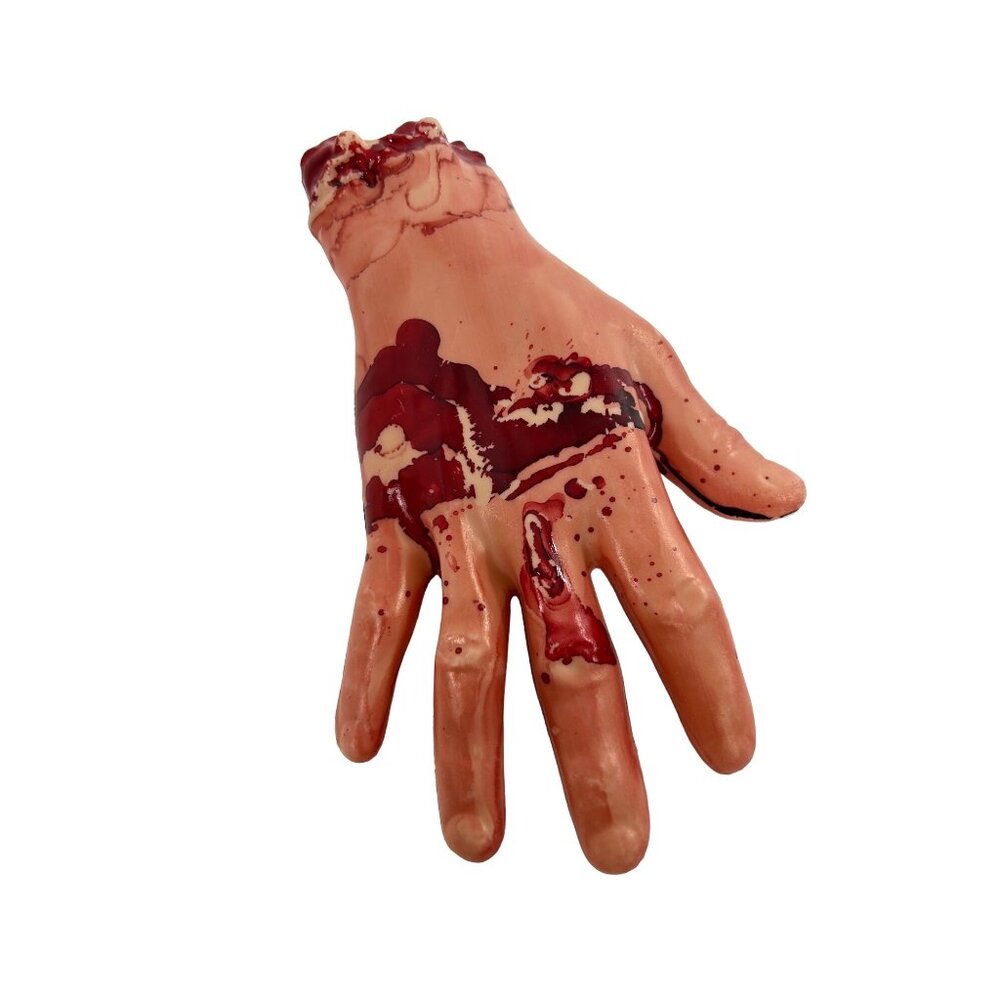 Zombie Hand Halloween Decoration Haunted House Prop Blood Splatter Severed Gore